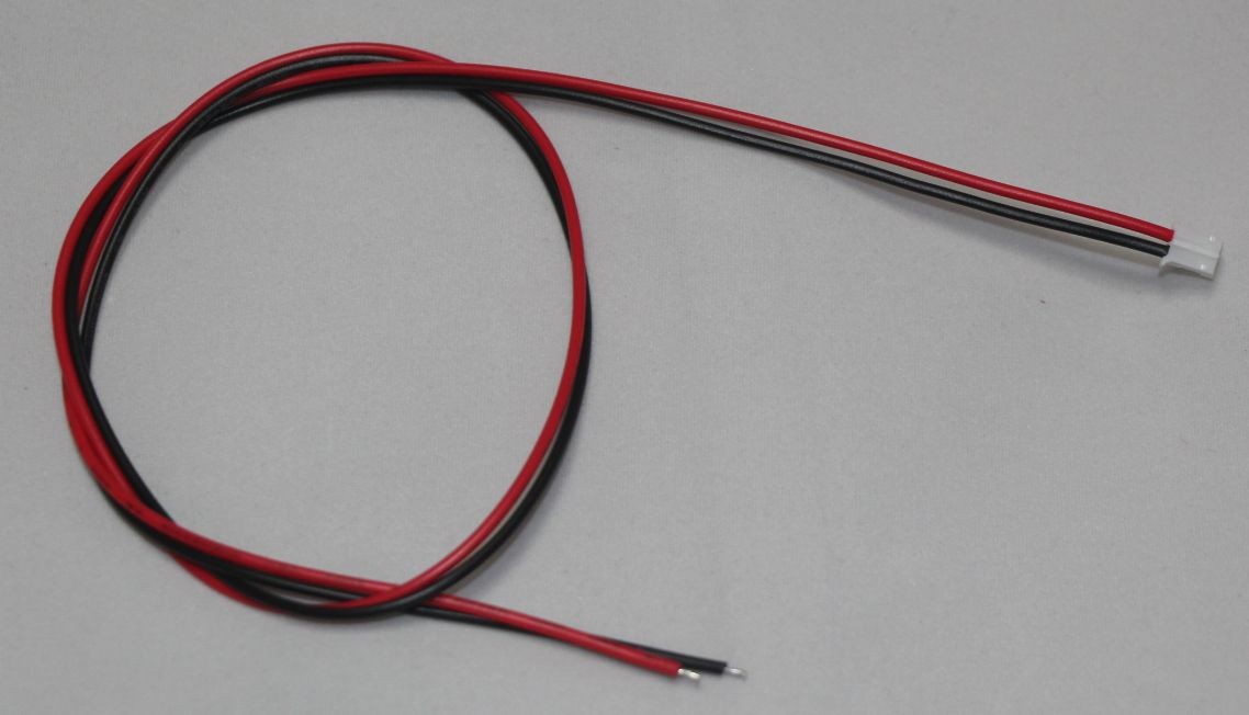AWG22 cable, length 50сm (approximately 20"), 2-pin connector on one end